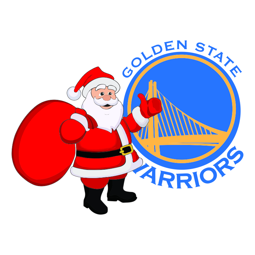 Golden State Warriors Santa Claus Logo iron on paper